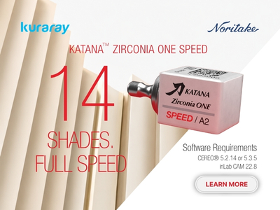 Katana™ Zirconia One Speed, All Shades.